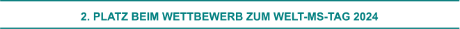 2. Platz beim Wettbewerb zum Welt-MS-Tag 2024